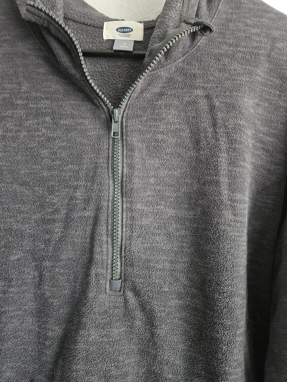 Old Navy Gray Fleece Pullover Hoodie Size Large - Picture 3 of 7